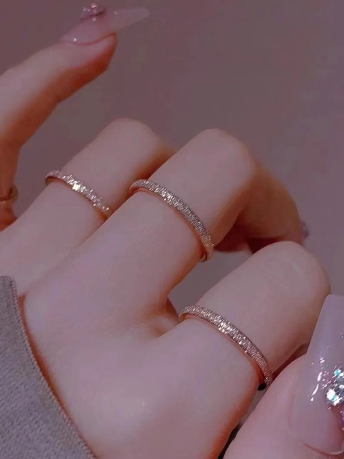 Сломанное серебряное простое кольцо-браслет для женщин не выцветающий свет