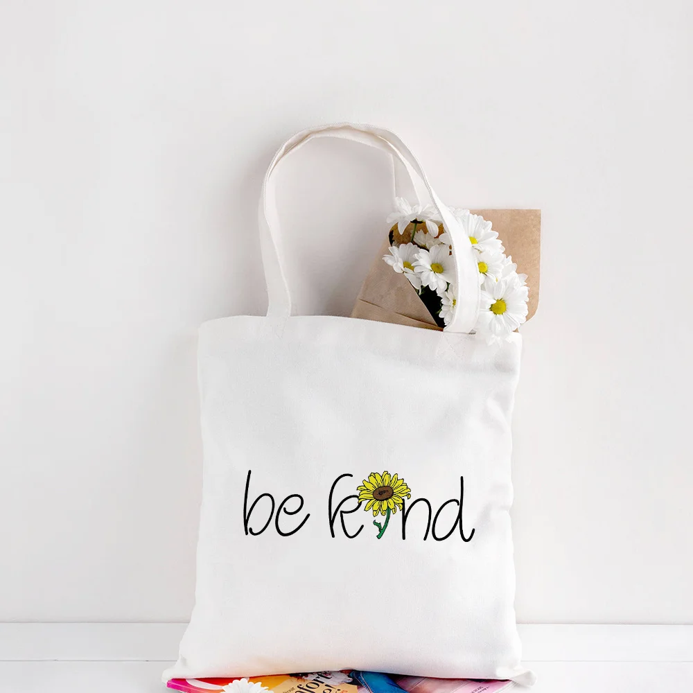 

Shoulder Tote Canvas Bag Shoppers Bags Large Capacity Beach White Handbag 2022 New Flower Casual kawaii vintage Art Cloth bag