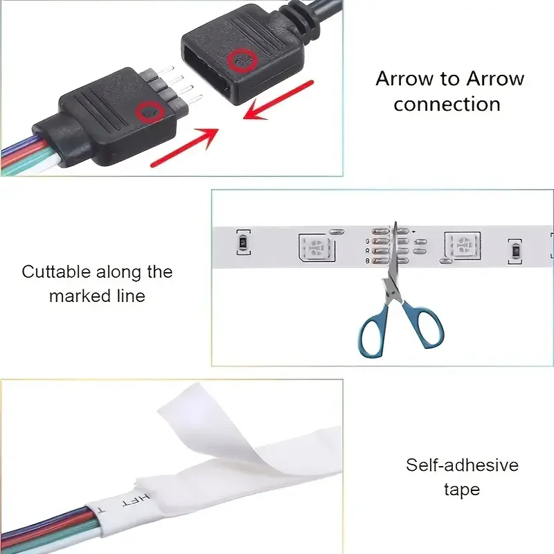 Гибкая светодиодная лента 16 миллионов цветов RGB подходит для 24 В лампочек/метров