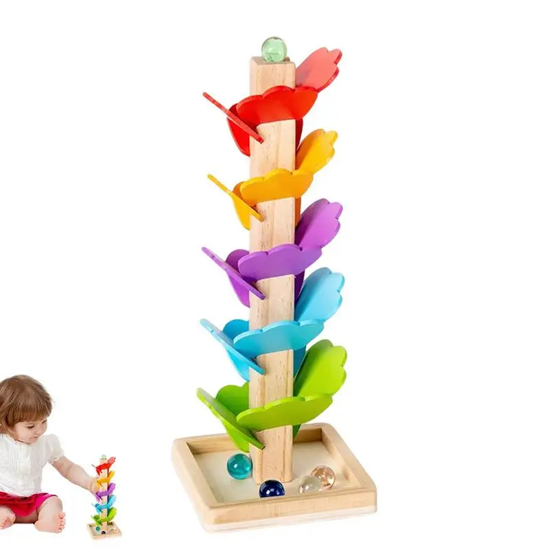 

Деревянное Музыкальное дерево, изысканный строительный блок, мяч, трек, игрушка с маленьким деревом, яркий цвет, игрушки Монтессори для маль...