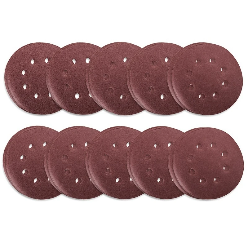 

Hot Pack Of 80 Pieces Of 5 Inch 125 Mm Round Sandpaper Eight-Hole Disc Grit 40-400 Sand Disc Polishing Abrasive
