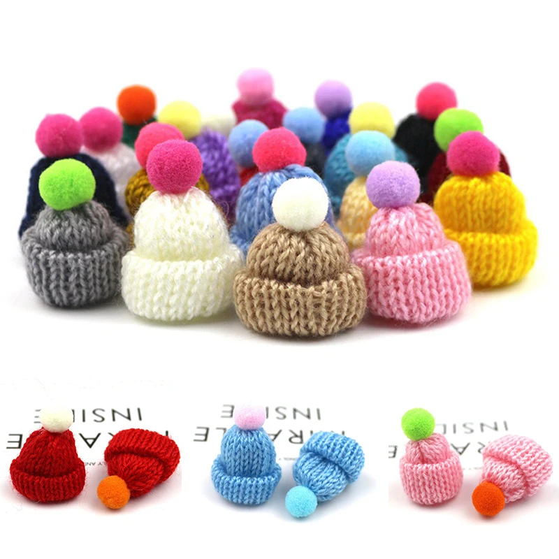 

Hairball Hat Badge Collar Pins Sweater Knitting Brooch Mini Hats Clothes Doll