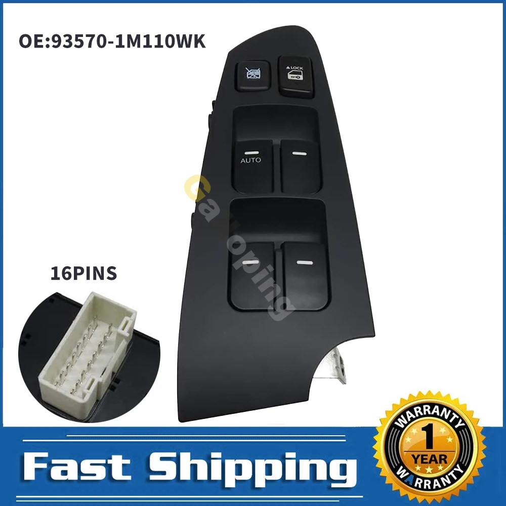 16pins Car Driver Side Electric Power Window Master Control Switch For Kia Sorento Forte Chevrolet 93570-1M110WK 935701M110WK