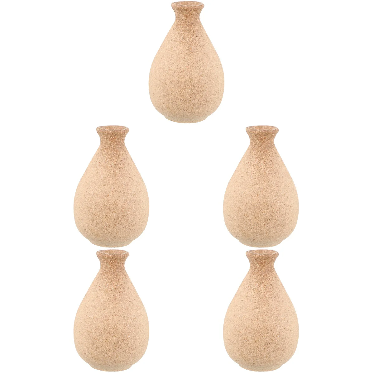 

5pcs Blank Vase Wooden Flower Vase DIY Wood Vase Craft Home Office Decoration