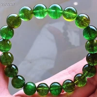 natural green tourmaline quartz bracelet 9 5mm rare clear round beads women candy tourmaline fashion rare aaaaaa