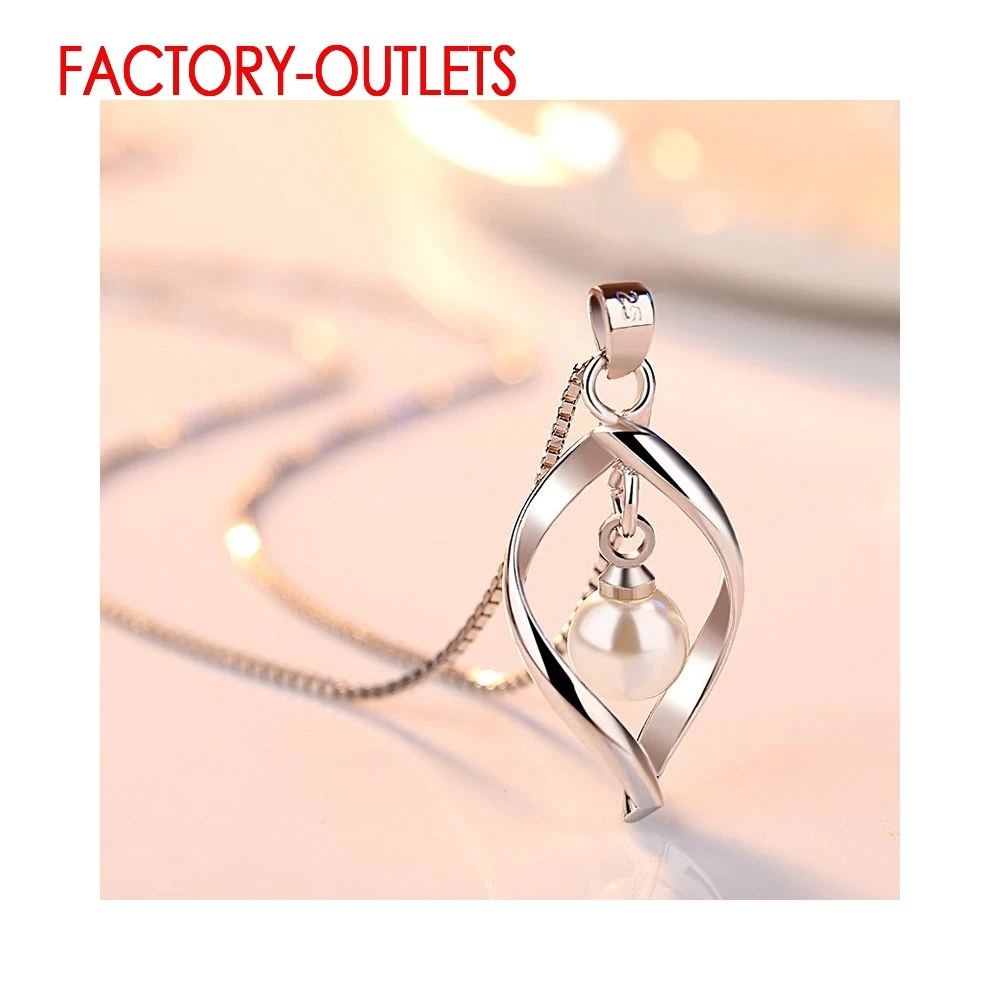 Цветные ожерелья из стерлингового серебра 925 модные ювелирные изделия с жемчугом