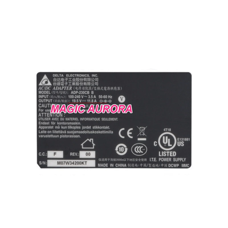 Рисунок 3 - Новый адаптер питания DELTA ADP-230CB B 230 Вт 19