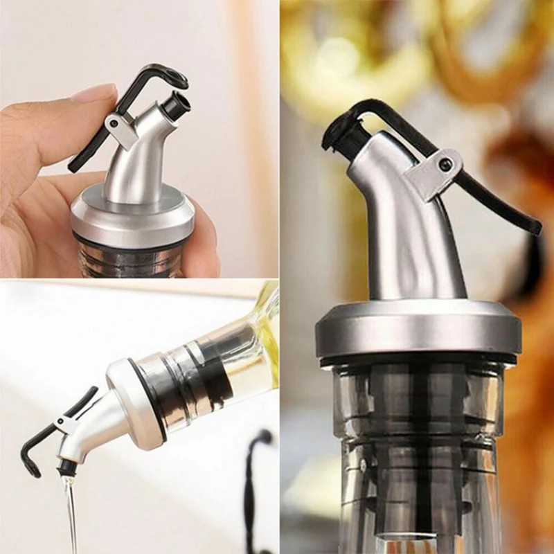 

Olive Oil Sprayer Drip Bottle Pourer Stainless Steel Stopper Liquor Spirit Dispenser Leak-proof Nozzle Kitchen Accessory 1/3pcs