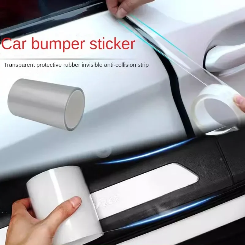 Наклейка на дверной порог прозрачная из углеродного волокна