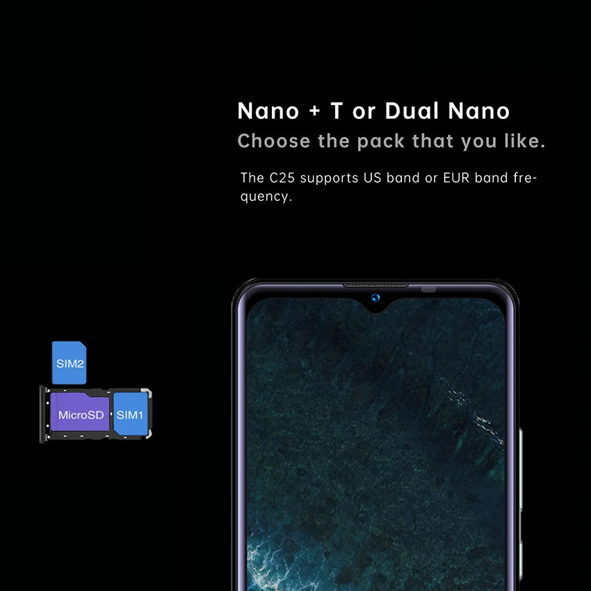 OUKITEL C25 Smartphone 6.52''HD+ Display 4GB+32GB 5000mAh Battery Mobile Phone Android 11 13MP Triple Camera Cell Phone