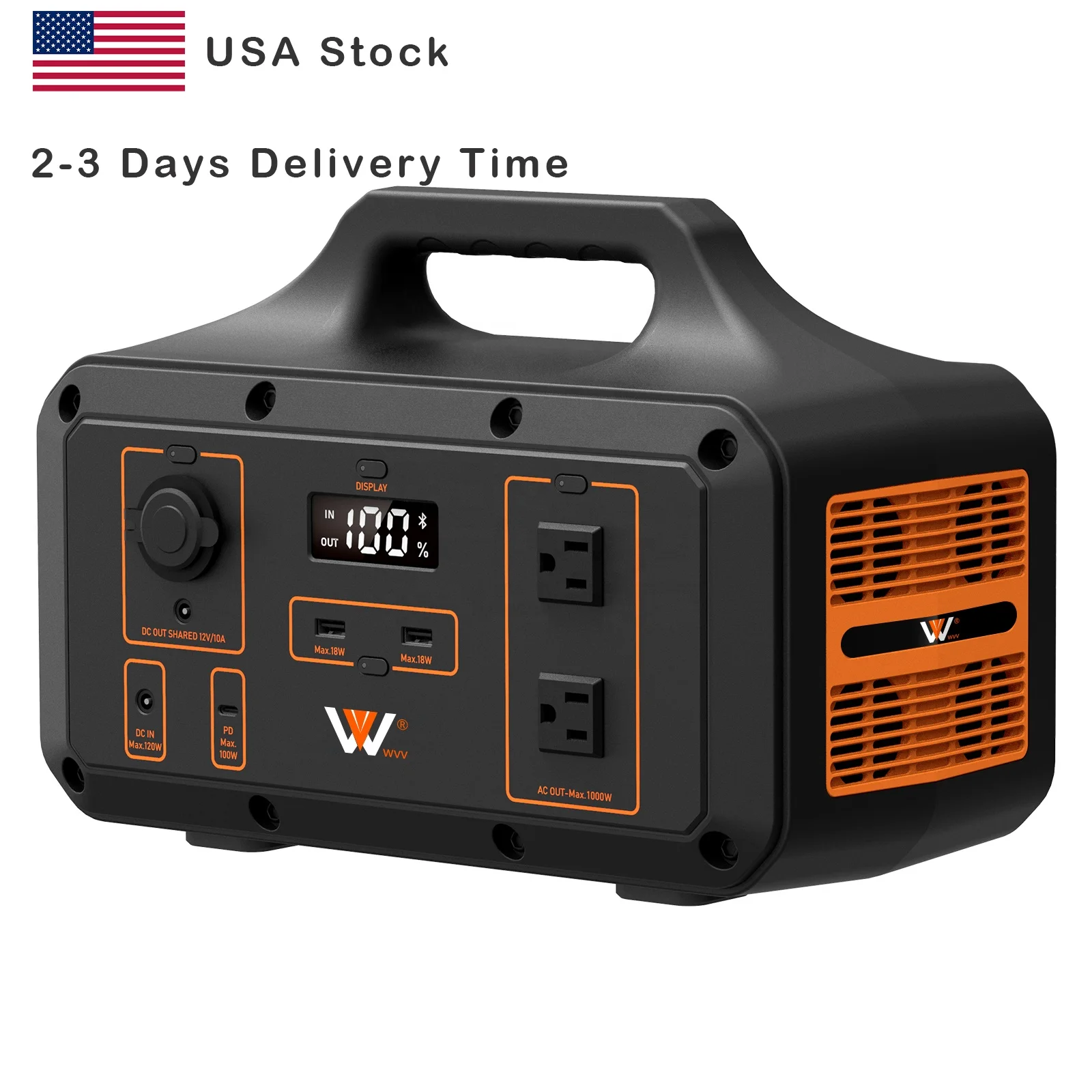 

Portable Power Station 1000W Outdoor Backup Lithium Battery Power Supply Mini Generator for Tent Camping VanLife Adventures
