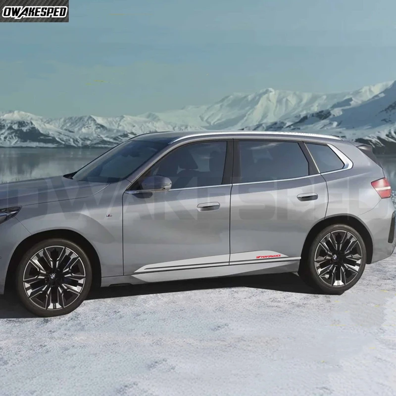 Фото 2 шт. издание Creative M Performace дверная боковая полосая юбка наклейка наклейка для BMW X3 2025 G45 2024 M50 30e 20d xDrive 30 M Sport №3