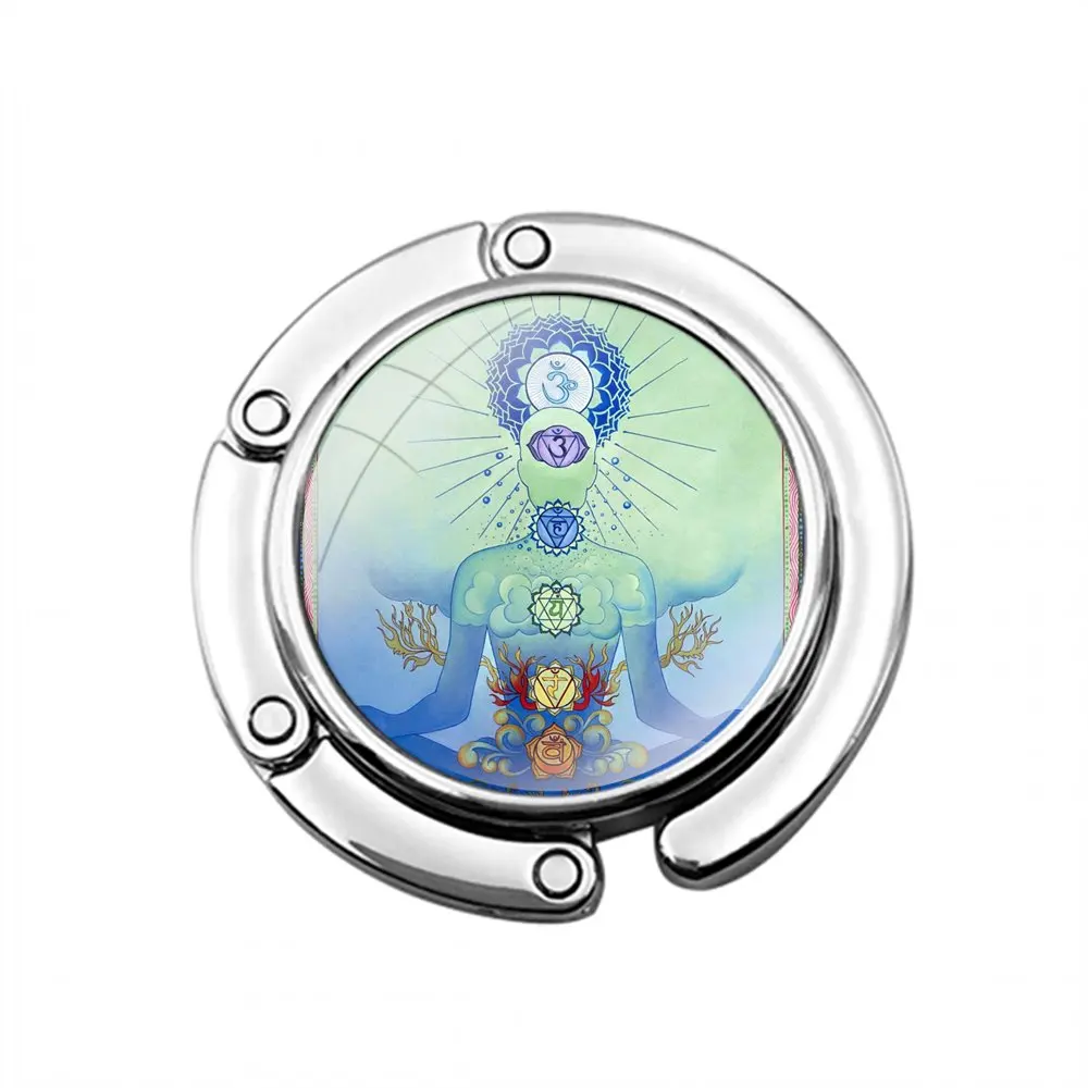 Кошелек-крючок с мандалой и чакрами складной декоративный крючок для женского