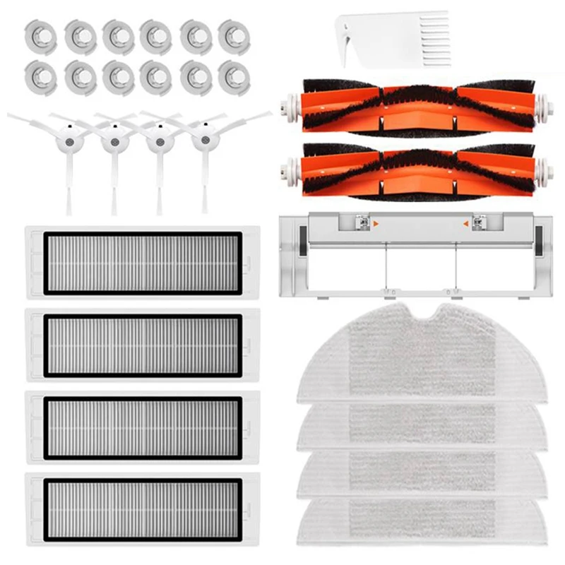 

28Pcs Side Brush Roll Brush Mop HEPA Filter For Xiaomi 1S Robot S50 S51 S55 S5 S6 Vacuum Cleaners Parts Accessories