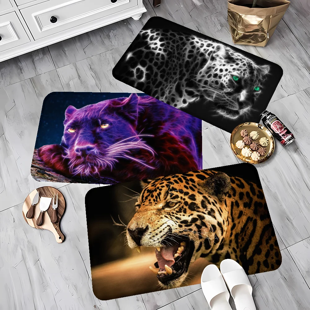 Коврик для двери с леопардовым принтом в скандинавском стиле домашний коврик