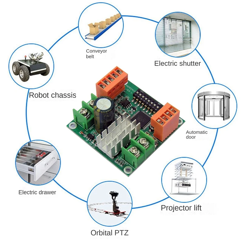 

AQMD2410NS DC Motor Driver 485 Communication Stable Speed Limit Soft Start Soft Stop Torque Limit 9-24V For Brush Motor