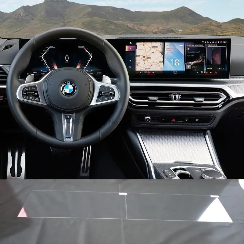 

Защитная пленка из закаленного стекла для BMW 3 серии 2023, 12,3 дюйма, автомобильная развлекательная радиостанция, GPS-навигационная пленка для интерьера