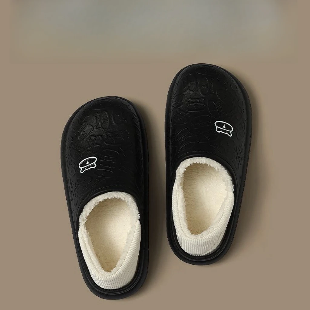 

Зимние теплые тапочки ASIFN для женщин и мужчин, мягкие плюшевые Уютные теплые домашние пушистые ботинки, обувь для пар, модная домашняя обувь из хлопка
