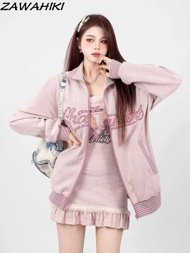 

Толстовка женская с капюшоном, на молнии, в японском стиле