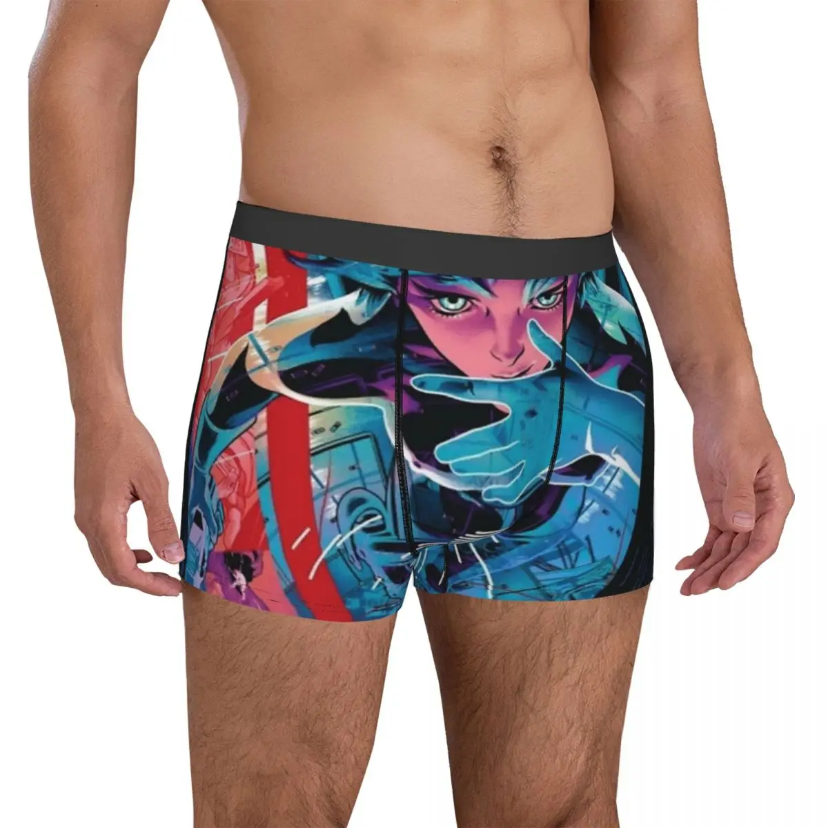 

Ghost In The Shell Underwear ghost in the shell Soft Underpants Print Boxer Brief 3D Pouch Man Oversize Boxer Shorts