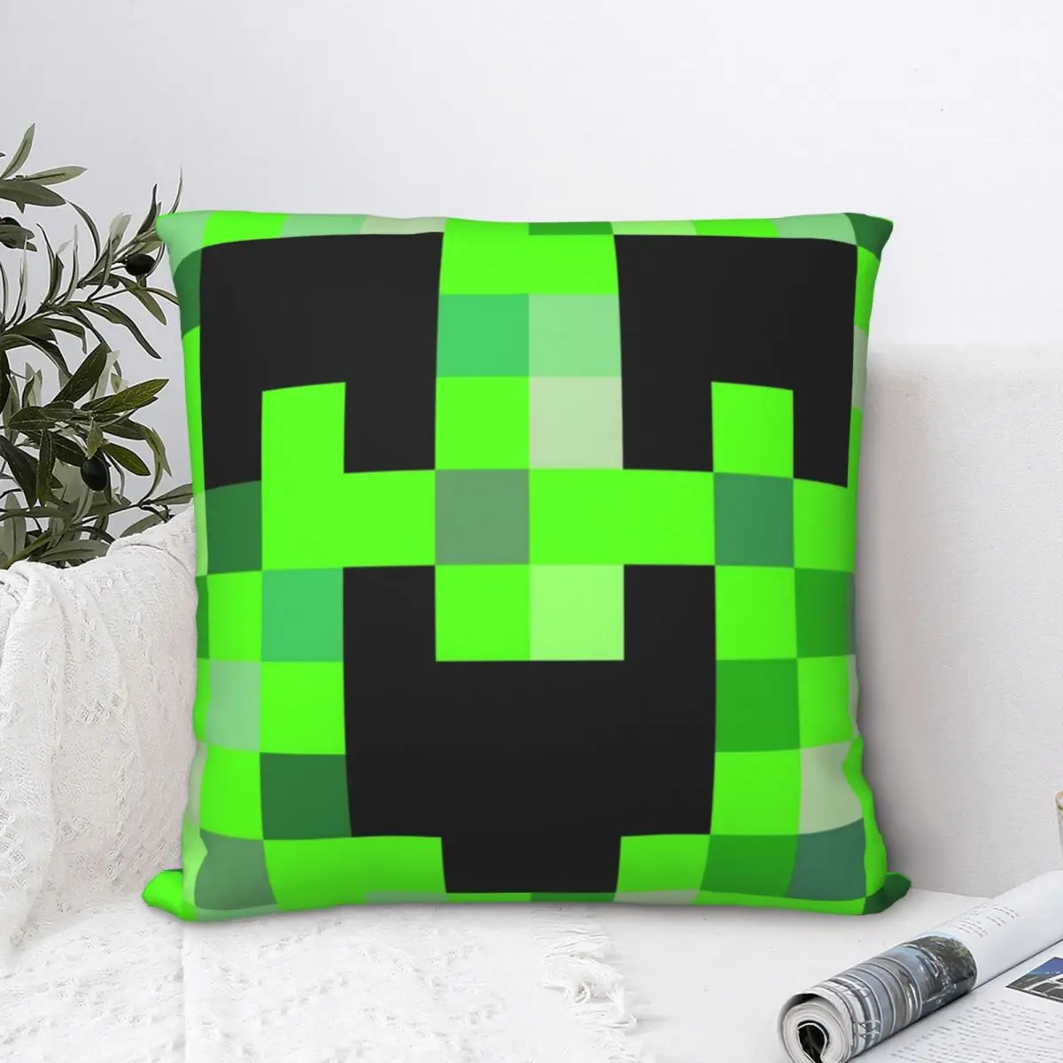 

Kawaii Creeper Square Pillowcase Cushion Cover Decorative Pillow Case Polyester Throw Pillow cover for Home sofa Living Room