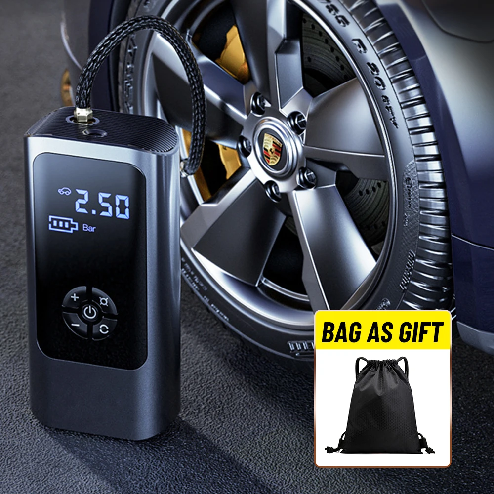 

Автомобильный компрессор 12 В, портативный Электрический беспроводной насос для шин для мотоцикла, велосипеда, лодки, воздушные шары, цифров...