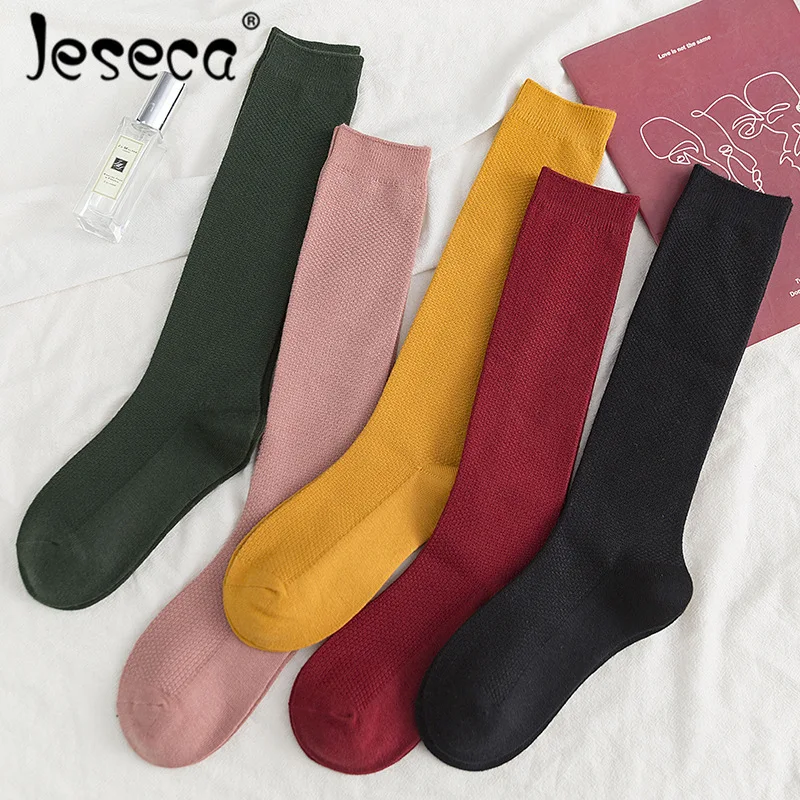 

Женские кашемировые Гольфы Jeseca, теплые гольфы до колена, нижнее белье в стиле Лолиты, подарок на Рождество
