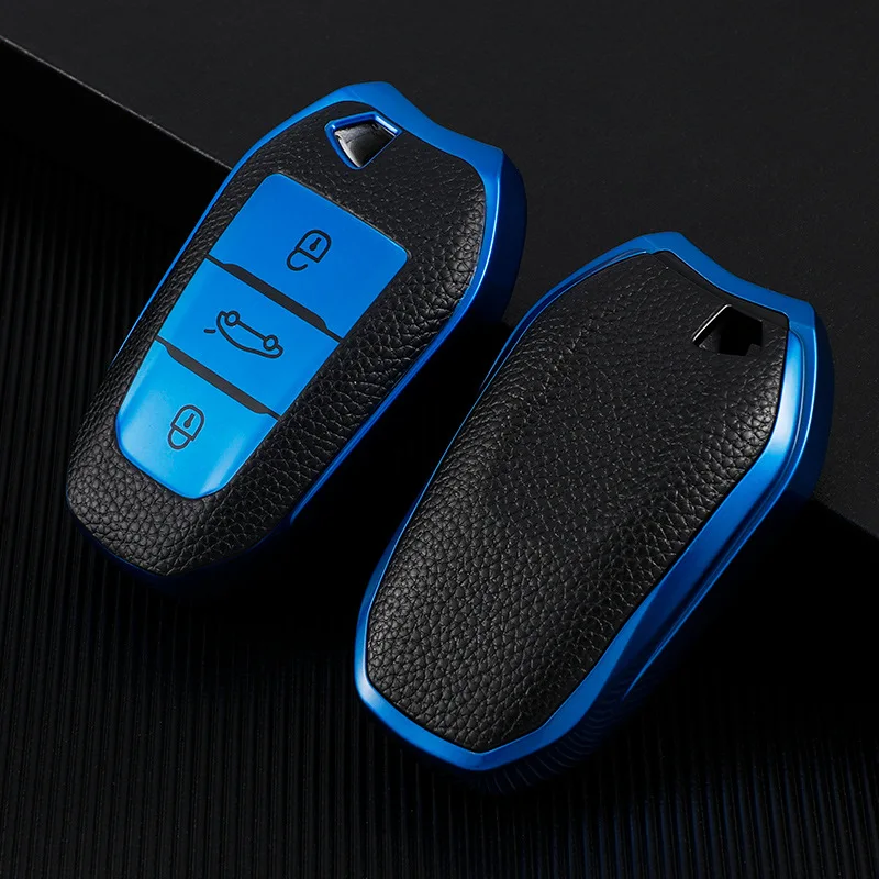 

Leather TPU Car Key Case For Peugeot 2008 3008 4008 5008 308 408 508 Citroen C1 C2 C4 C4L C5 C6 C3-XR X7 Picasso Grand DS3 DS5