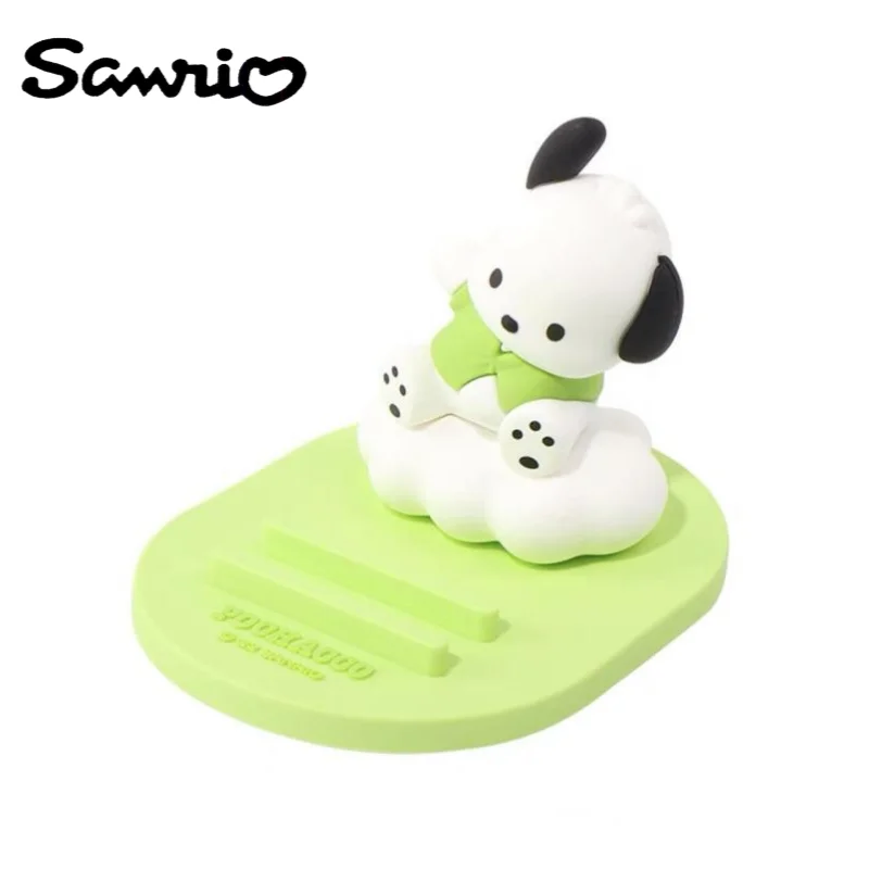 

Sanrio New Anime Peripheral Cartoon Cute Kawaii Pochaccoins Lazy Mobile Phone Bracket Creative Ornament Festival Gift Wholesale