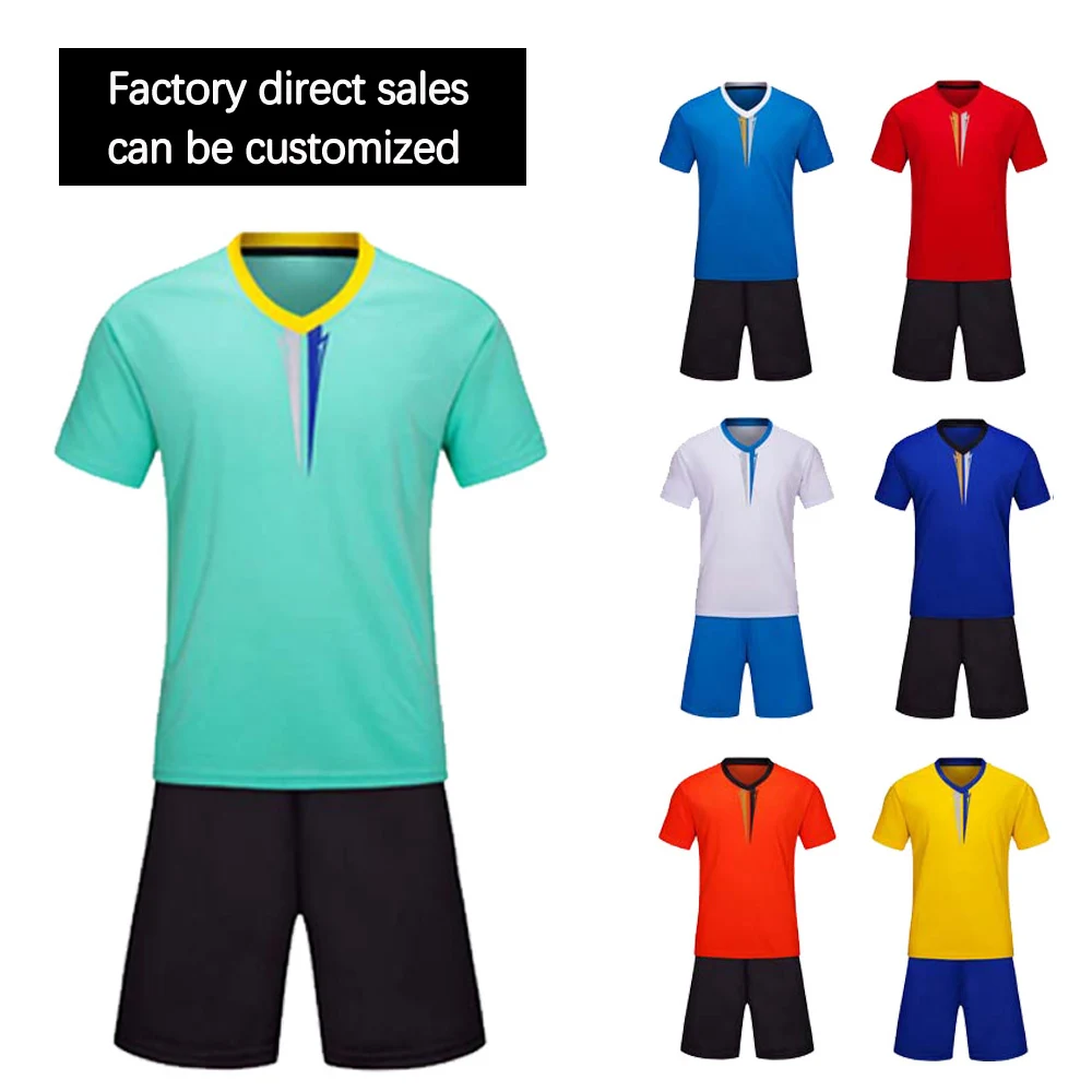 

Football Jersey Shirt Men Soccer Uniforms Set Summer Short Sleeve Soccer Jerseys Kids Futbol Adult Football Set Suit Custom DIY