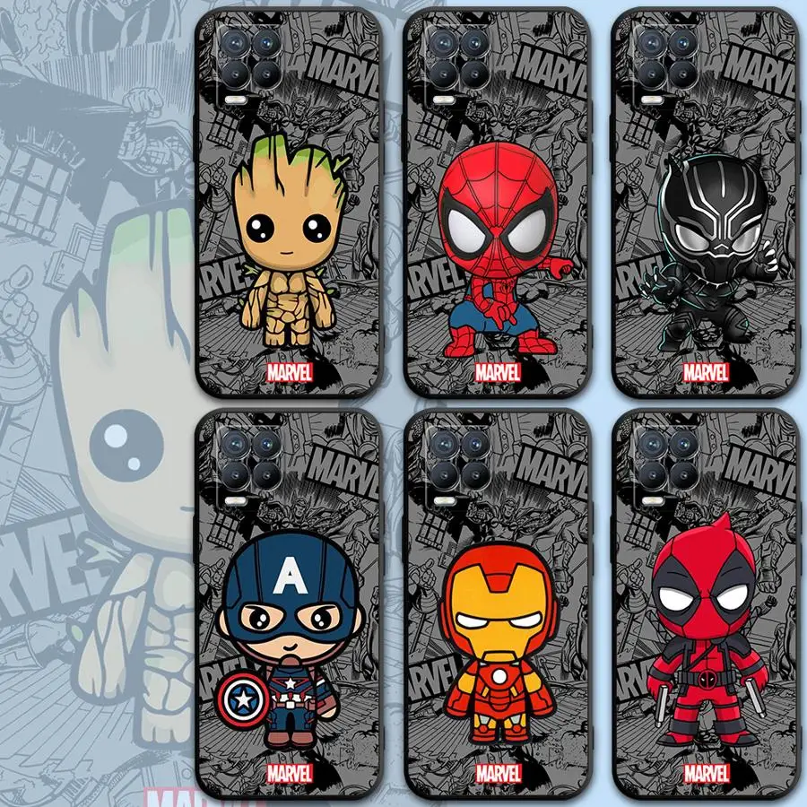 Чехол для телефона с рисунком Marvel Groot Spiderman Google Pixel 8 Pro 6a 7a 8a 6 7 черный мягкий чехол