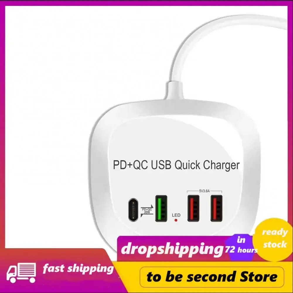 

Portable Adapter For Iphone Samsung Usb Fast Charge Charger Multi-port Fast Charge Charger Wall Charging Plug Plug Hub Eu/us/uk