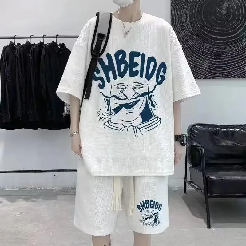 Летний спортивный костюм для школьников средней школы футболка с короткими