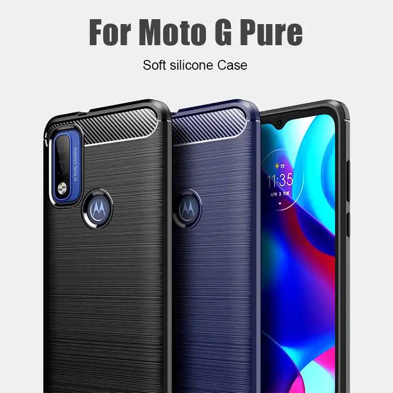

Nonmeio Shockproof Soft Case For Motorola G Pure Phone Case Cover