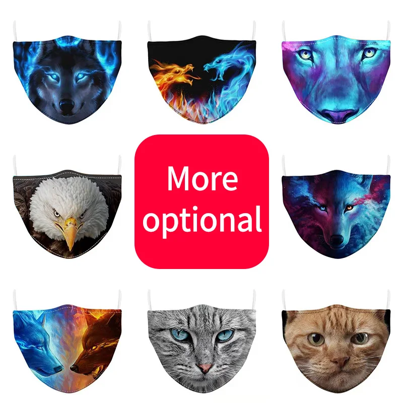 Хлопковая ветрозащитная и теплая маска с принтом холодная защита PM2.5 лист