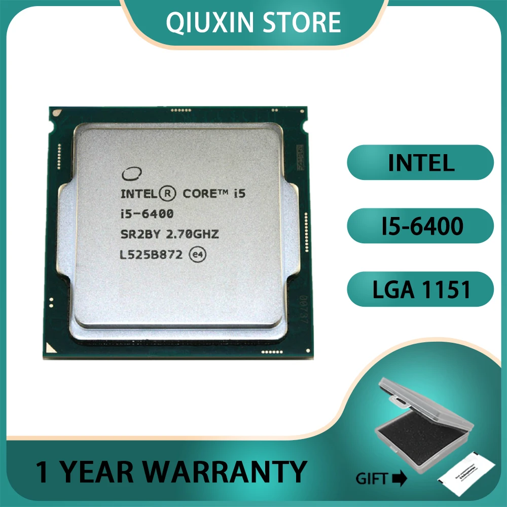 Intel Core i5-6400 i5 6400 CPU Processor 6M 65W 2.7 GHz Quad-Core Quad-Thread  LGA 1151