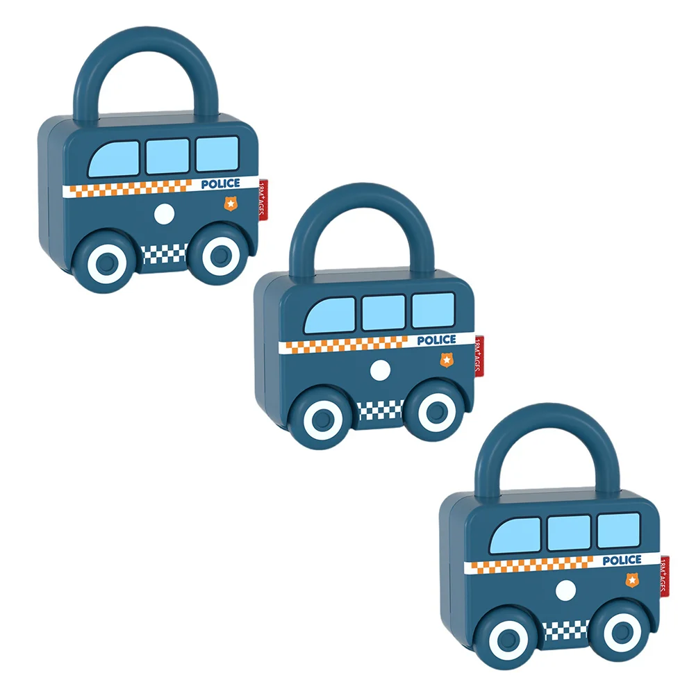

3 PCS Key Car Educational Playthings Pull-back Toy Inertia Vehicle Model Plastic Cartoon Toys for kids 2 4 years old Children