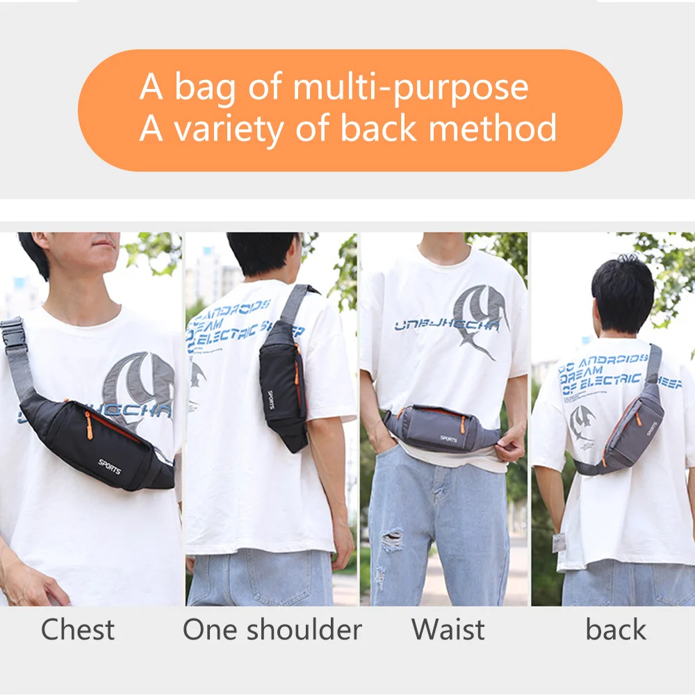 Fashion Waist Pack Women Running Waterproof Waist Bag Mobile Phone Bag Designer Crossbody Chest Bag Men Gym Fitness Travel Pouch