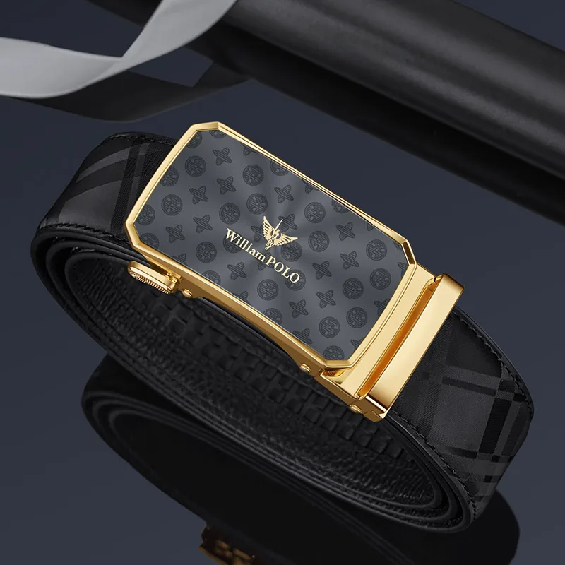 Men's automatic belt buckle fashion personality leather belt versatile belt