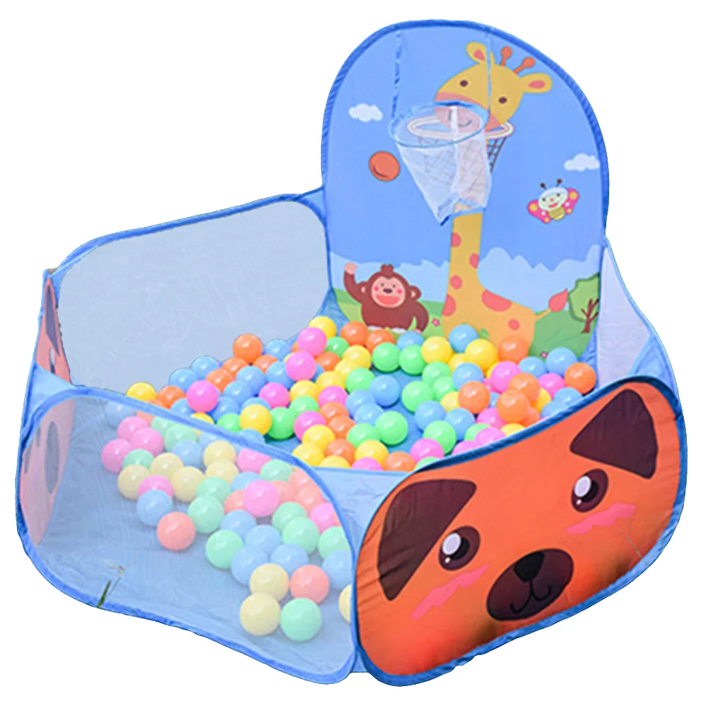 Kids Pit Tent Toddler Pit with Basketball for Children (Blue Fawn)