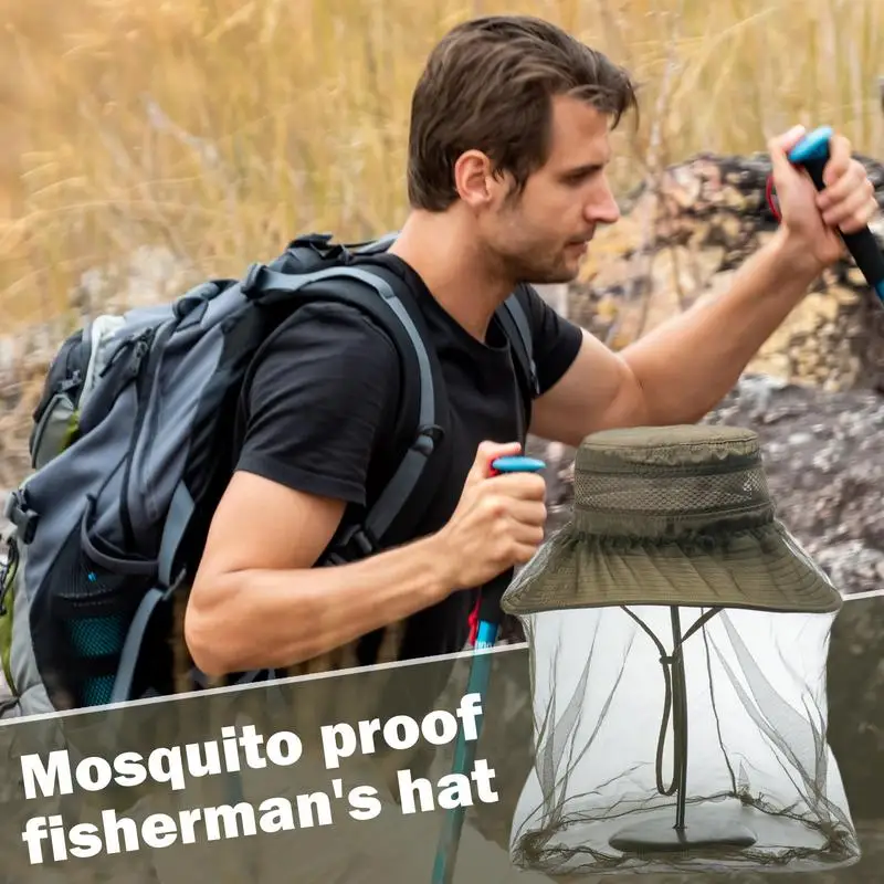 Шляпа с сеткой для головы мужчин защита быстросохнущая летняя солнцезащитная