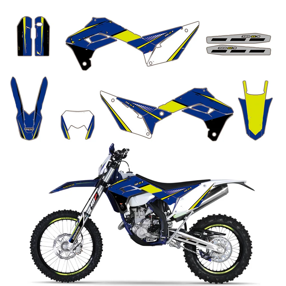 Фото Набор графических наклеек для мотоцикла DECO для Sherco SE SEF SEF-R SE-R SER 125 250 300 450 2017 2018 2019 2020 №1