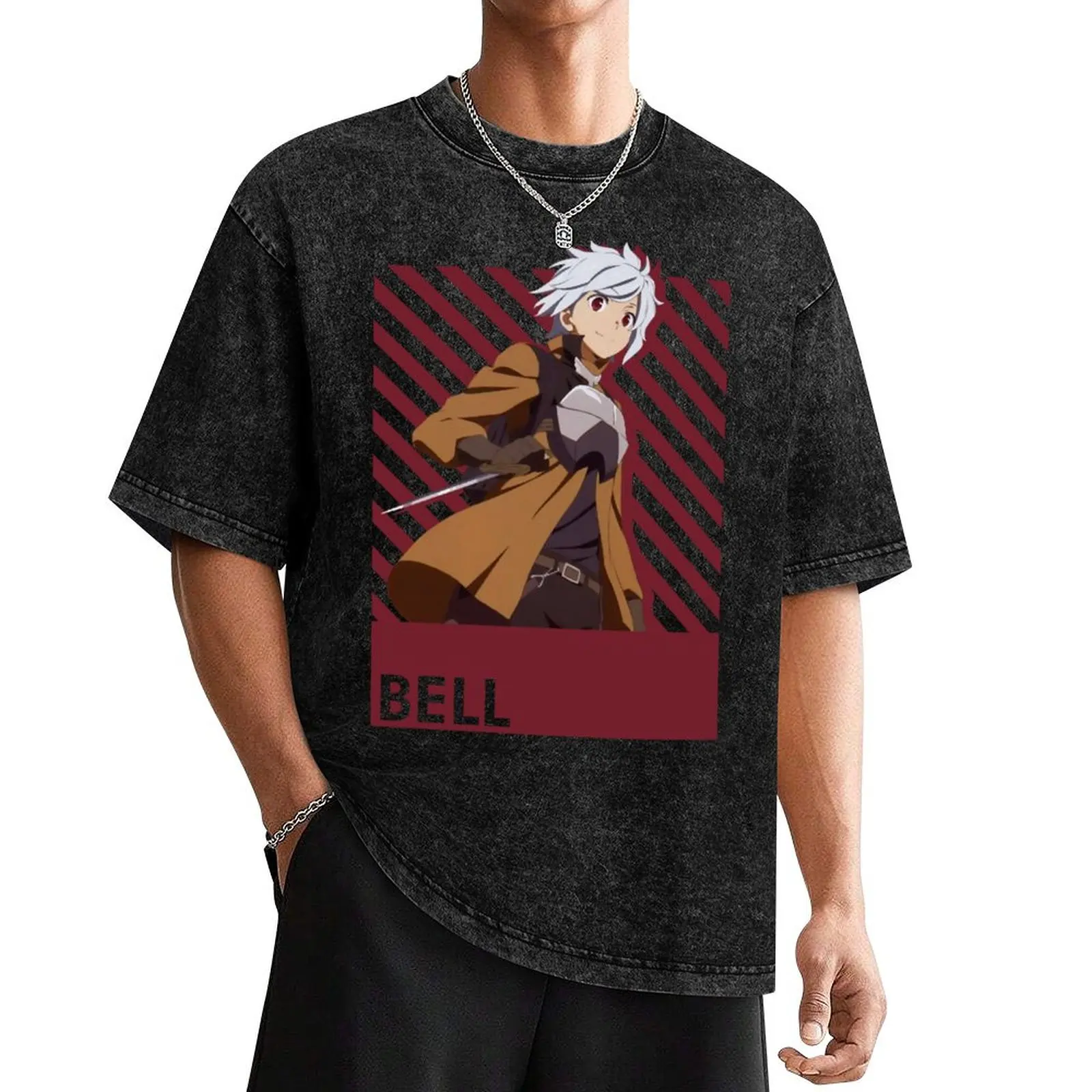 Футболка Bell Cranel- DanMachi-Typeography 5 простые дешевые вещи таможенный дизайн ваша