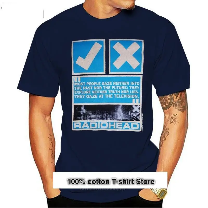 Фото Радиоголовы-Camiseta регулируемая для мужчин, свободная и известная, неформальная, новая №1
