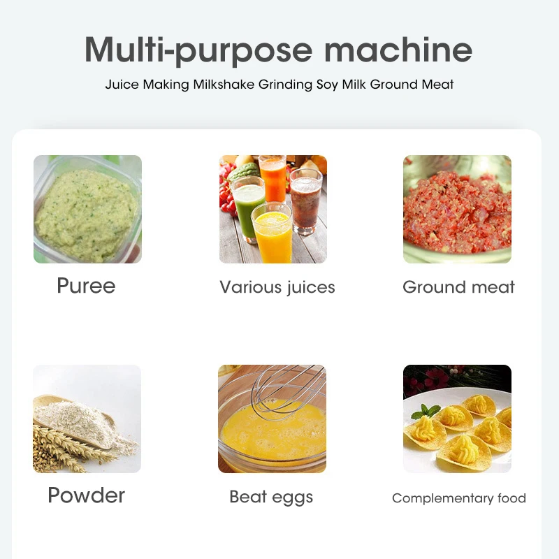 4 В 1 Электрический блендер кухонного миксера мясорубка ручной соковыжималка ручной яйцевзбиватель дробилка