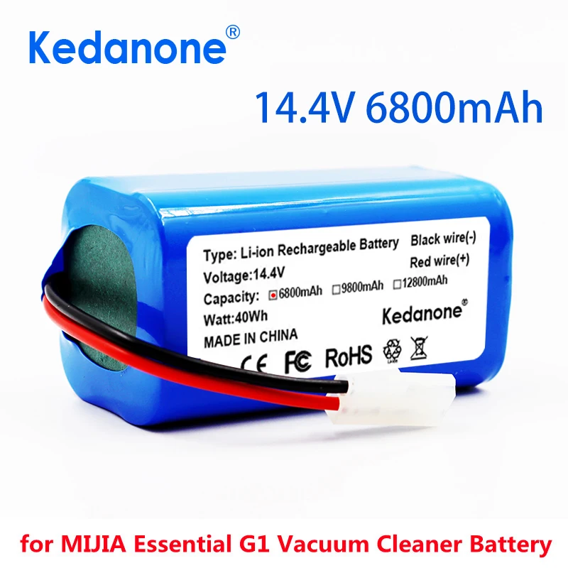 

New Upgrade Robot Vacuum Cleaner 4S1P 18650 14.4V 6800mAH Lithium Battery Built-in BMS,For Vacuum Cleaner Battery Full Capacity