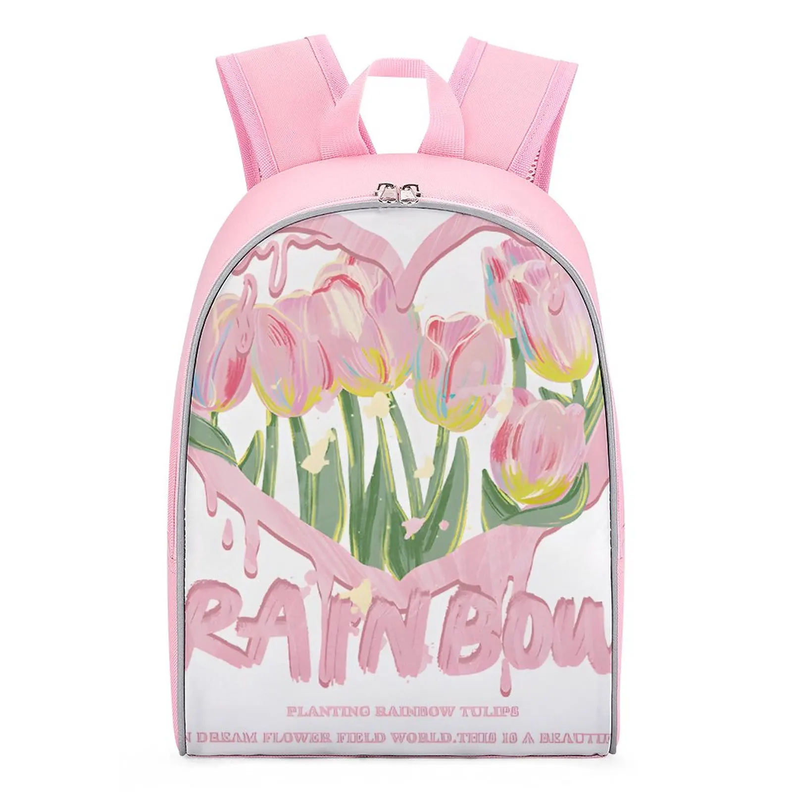 Custom Print Large School Backpack School Bag Child Girl Chain Backpack Floral Children's Backpack Backbags for Travel