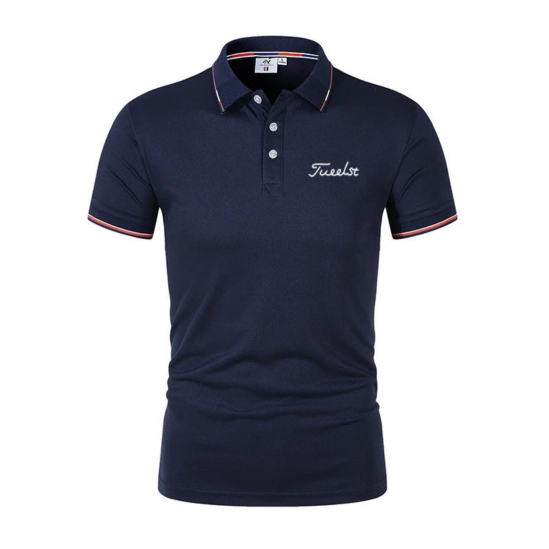 Men's Golf Shirts Summer Men Women Short -sleeved Polo Shirt Business Tops High Quality Spandex Men Polo Shirt Men Golf Clothing