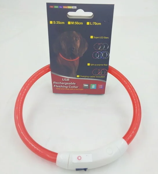 

СВЕТОДИОДНЫЙ мигающий ошейник для собак с зарядкой от USB