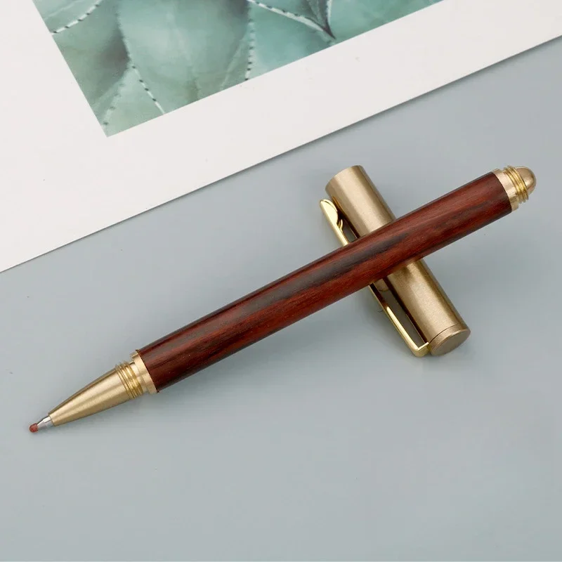 Шариковая ручка из дерева и латуни с логотипом